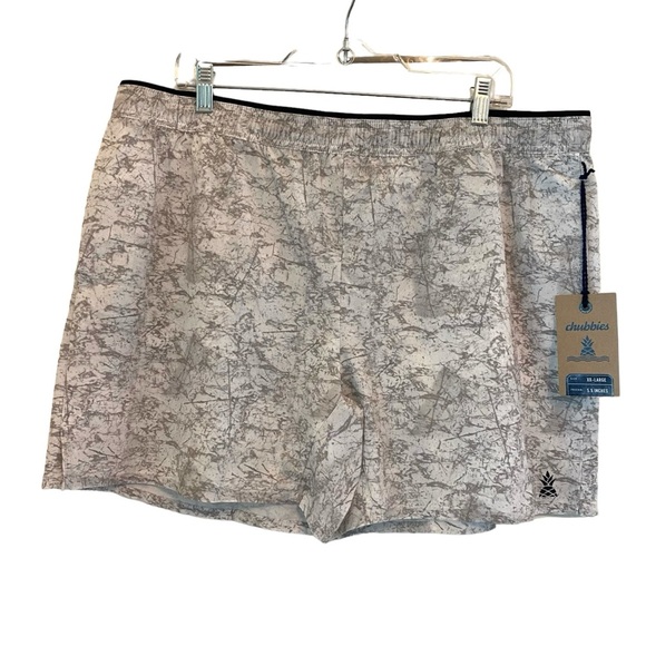 Chubbies Shorts NEW The Wash On Wash Off Ultimate Training 5.5 Inseam Silver XXL - Picture 1 of 11